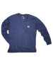 STOCK # 56690 WALLS HEAVYWEIGHT PREMIUM L/S POCKET HENLEY SIZES MEDIUM - 2XL