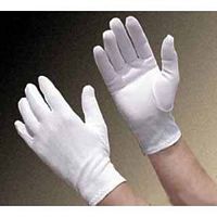 STOCK #WCG WHITE COSTUME GLOVES  SIZES FOR AGES 4-12 ONE SIZE FITS ALL